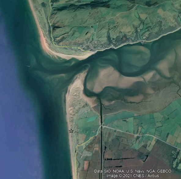 Map of Ynyslas dune